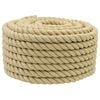 vidaXL Boottouw 25 m 2 Naturel PP