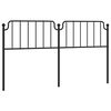 vidaXL Vervangend hoofdbord 180 cm metaal zwart