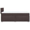 vidaXL Boxspring met matras stof donkerbruin 90x190 cm