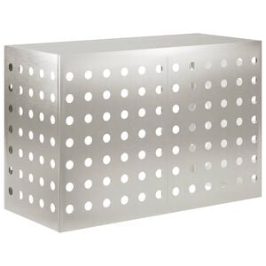 vidaXL Airconditioner hoes zilver 90 x 40 x 60 cm Roestvrij staal