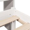 vidaXL Bed met boekenkast zonder matras grenenhout wit 140x190 cm
