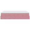 vidaXL Ottoman bed met matras 140x190cm fluweel roze