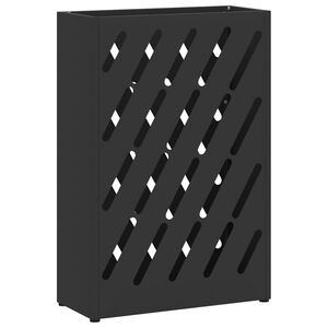 vidaXL Regen paraplu standaard Zwart 28 x 12 x 41 cm Staal