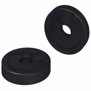 vidaXL geschikt voor vlakke ringen 2 pcs Zwart &empty;15 x 3 mm