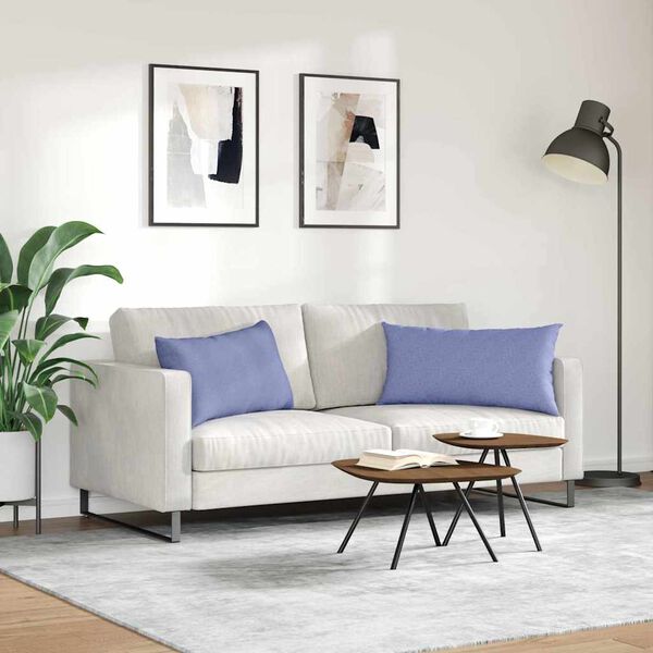 vidaXL Sofa Kussens 2 stuks Blauw 80 x 40 cm Stof