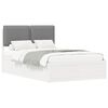 vidaXL Bedframe met Gevoerd Hoofdgedeelte Lichtgrijs 120 x 190 cm
