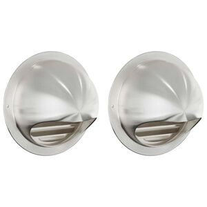 vidaXL Luchtventilatie roosters 2 st zilver 150 mm Roestvrij staal