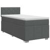 vidaXL Boxspringbed met matras Donkergrijs 90 x 190 cm Stof