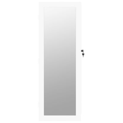 vidaXL Sieradenkast met spiegel wandgemonteerd 37,5x10x106 cm wit