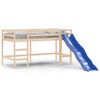 vidaXL Kinderhoogslaper met glijbaan massief grenenhout 80x200 cm