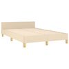 vidaXL Bedframe zonder matras 120x190 cm stof cr&egrave;mekleurig
