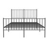 vidaXL Bedframe met hoofd- en voeteneinde metaal zwart 120x200 cm
