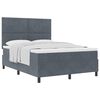 vidaXL Boxspringbed met hoofdeinde Donkergrijs 160 x 200 cm Fluweel