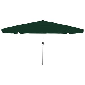 vidaXL Tuinparasol Groen en Zwart 395 x 395 x 245 cm