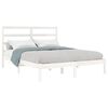 vidaXL Bedframe zonder matras massief grenenhout wit 140x190 cm
