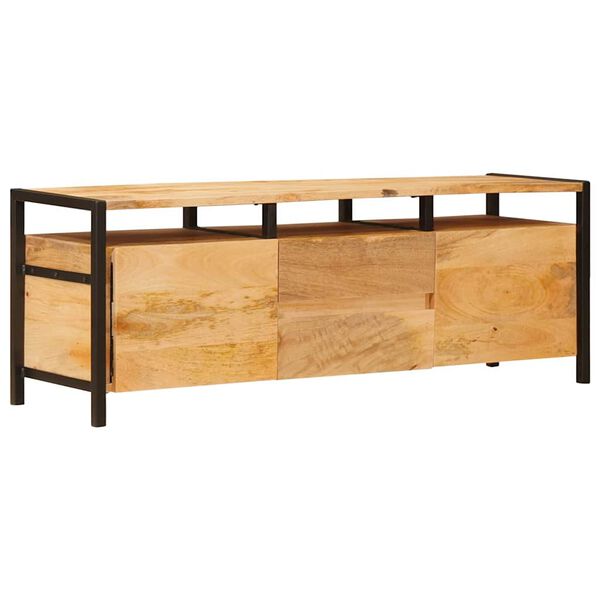 vidaXL Opslagkasten met lade Bruin 110 x 30 x 40 cm Massief Mango Hout