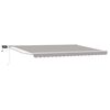 vidaXL Handbediende luifel met LED's Lichtgrijs en wit. 4 &times; 3 m