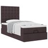 vidaXL Ottoman bed met matras 80x200cm stof donkerbruin