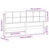 vidaXL Gestoffeerd hoofdbord Bruin en Donkergrijs 200 cm