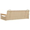 vidaXL Schommelbank 109x62x40 cm poly rattan beige