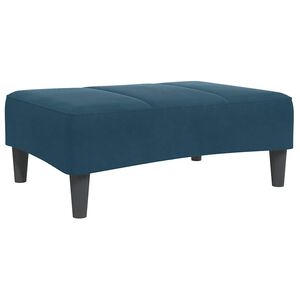 vidaXL Voetenbank 77x55x31 cm fluweel blauw