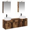 vidaXL Badkamerkastenset 5 pcs Oud hout 50 x 14,5 x 70 cm Bewerkt hout