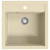 vidaXL Gootsteen enkele bak graniet beige