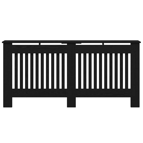 vidaXL Radiatorafdekking Zwart Eiken 172 x 19 x 81,5 cm Bewerkt hout