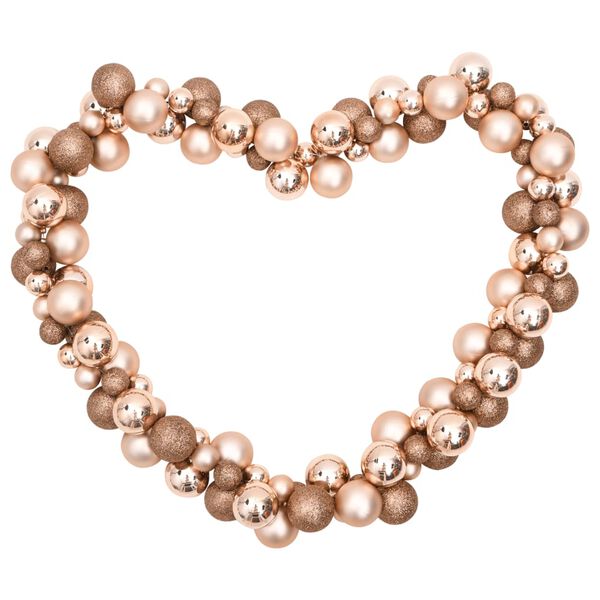 vidaXL Kerstslinger ballen 175 cm polystyreen ros&eacute;goudkleurig
