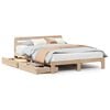 vidaXL Bedframe zonder matras massief grenenhout 135x190 cm