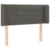 vidaXL Hoofdbord met randen 83x16x78/88 cm fluweel donkergrijs