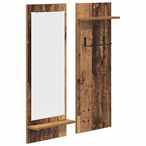 vidaXL Wandgemonteerde kapstok Oudhout 70 x 10 x 90 cm Bewerkt hout