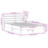 vidaXL Bedframe zonder matras massief grenenhout wasbruin 150x200 cm