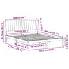 vidaXL Bedframe met hoofdeinde Bruin 160 x 200 cm Massief grenenhout