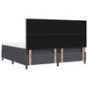 vidaXL Boxspring bed Donkergrijs en Wit 203 x 200 x 128 cm