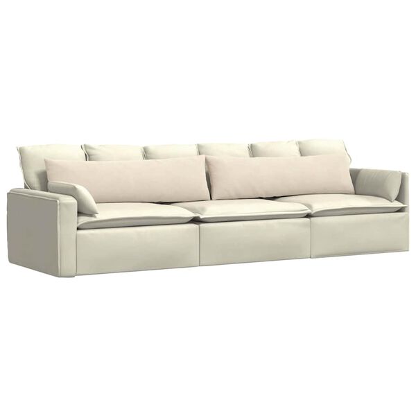 vidaXL Sofa Kussens 2 stuks Beige 145 x 40 cm Stof