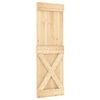 vidaXL Schuifdeur NARVIK Naturel en Zwart 70 x 210 cm (152,5 cm)