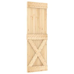 vidaXL Schuifdeur NARVIK Naturel en Zwart 70 x 210 cm (152,5 cm)
