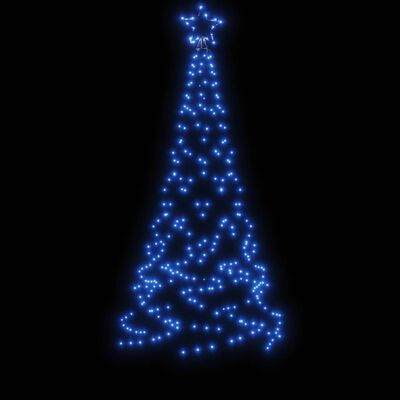vidaXL Kerstboom met grondpin 200 LED's 180 cm blauw