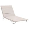 vidaXL Ligstoel Kussen GEMERT 100% Polyester Wit 200 x 80 x 3 cm