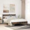 vidaXL Bedframe zonder matras hout gerookt eikenkleurig 75x190 cm