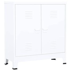 vidaXL Opbergkast industrieel 90x40x100 cm staal wit