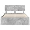 vidaXL Bedframe met hoofdeinde Beton 140 x 200 cm Massief grenenhout