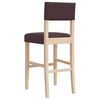 vidaXL Barstoelen 2 st massief rubberhout en kunstleer