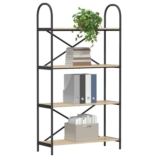 vidaXL Boekenkast Sonoma Eiken 80 x 30 x 146 cm Bewerkt hout