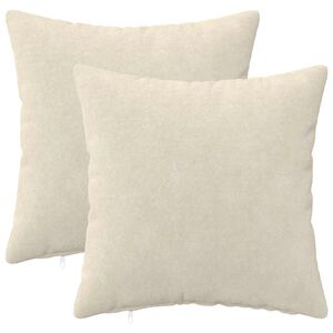 vidaXL Kussensloop 2 st HEERLEN Cr&egrave;mekleurig 30 x 30 cm