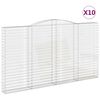 vidaXL Schanskorven 10 st gewelfd 400x30x220/240 cm ijzer