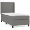 vidaXL Boxspring met matras stof donkergrijs 90x200 cm