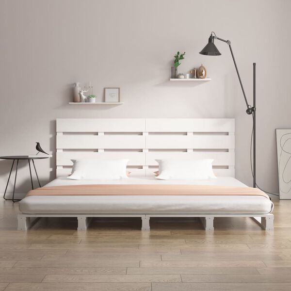 vidaXL Bedframe zonder matras massief grenenhout wit 140x200 cm