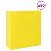 vidaXL Papieren zakken 50 st met hengsels 45x17x48 cm geel